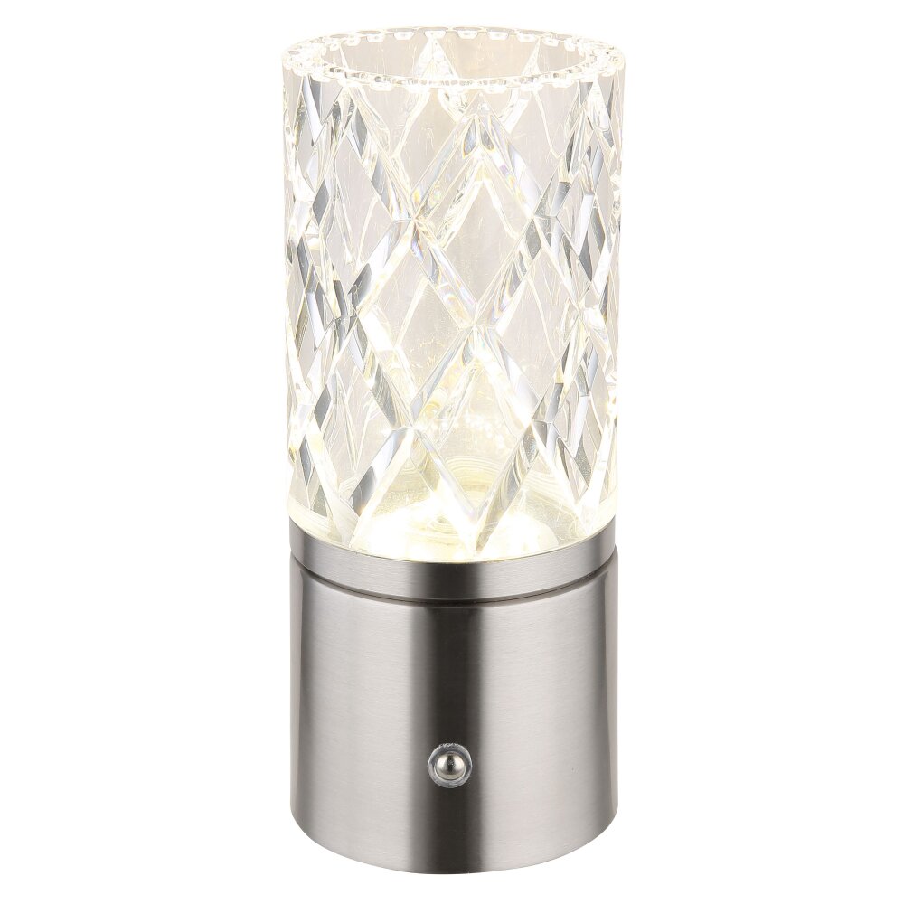 Globo LUNKI Table lamp LED matt nickel, 1-light source