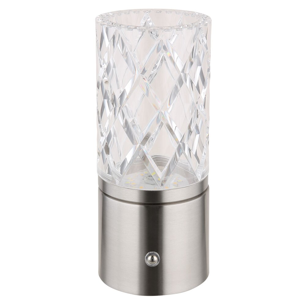 Globo LUNKI Table lamp LED matt nickel, 1-light source