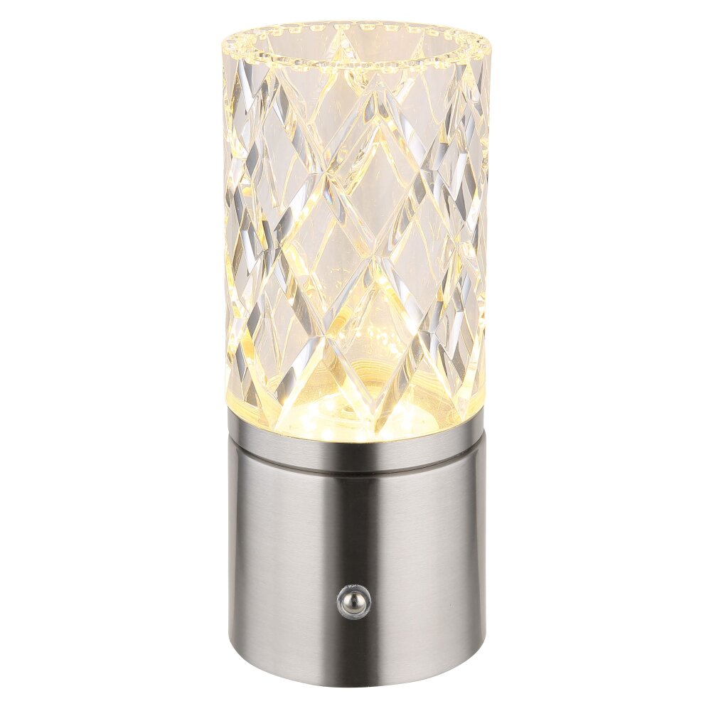 Globo LUNKI Table lamp LED matt nickel, 1-light source