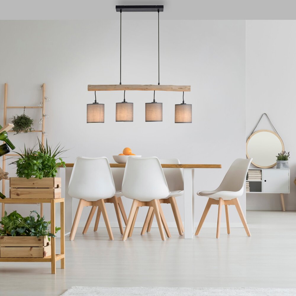 Leuchten-Direkt GREEN TRIBU Pendant Light Ecru, black, 4-light sources