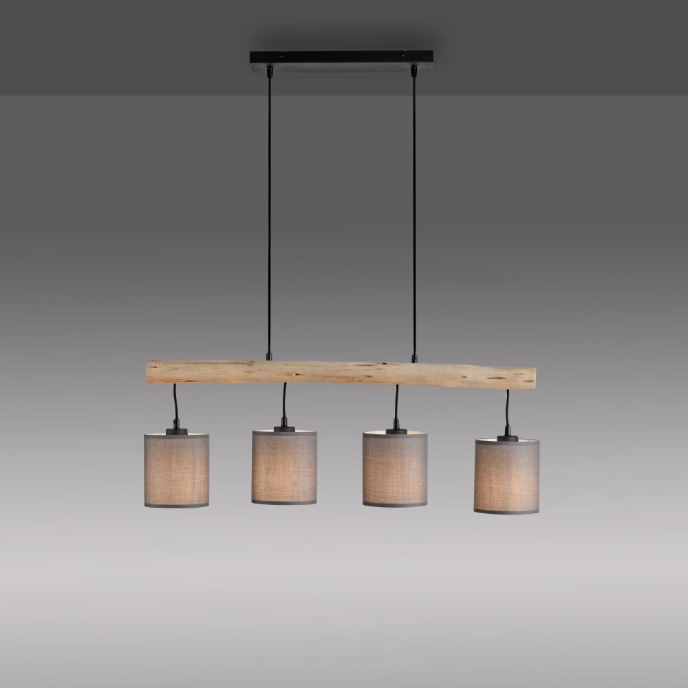 Leuchten-Direkt GREEN TRIBU Pendant Light Ecru, black, 4-light sources