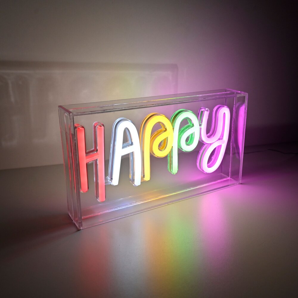 Leuchten-Direkt NEON-HAPPY decorative light LED transparent, clear, 1-light source