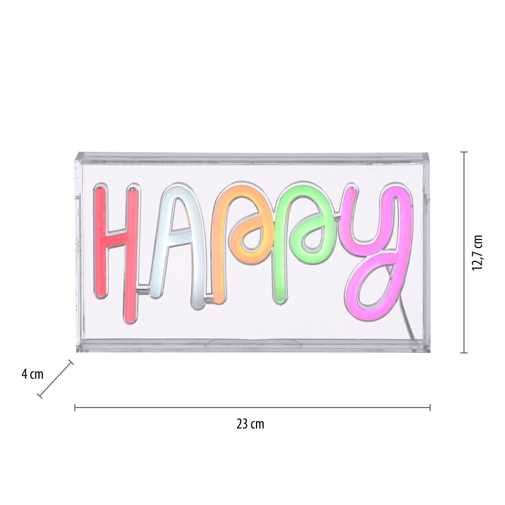 Leuchten-Direkt NEON-HAPPY decorative light LED transparent, clear, 1-light source