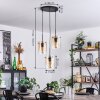 PARANE Pendant Light - glass Amber, clear, 3-light sources