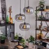 APEDO Pendant Light - glass clear, Smoke-coloured, 3-light sources