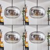 APEDO Pendant Light - glass clear, Smoke-coloured, 3-light sources