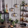 APEDO Pendant Light - glass clear, Smoke-coloured, 3-light sources