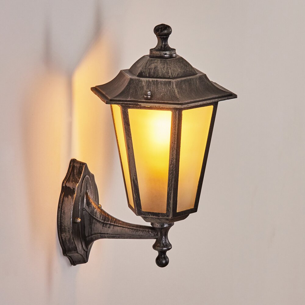 LORIA Outdoor Wall Light black, silver, 1-light source