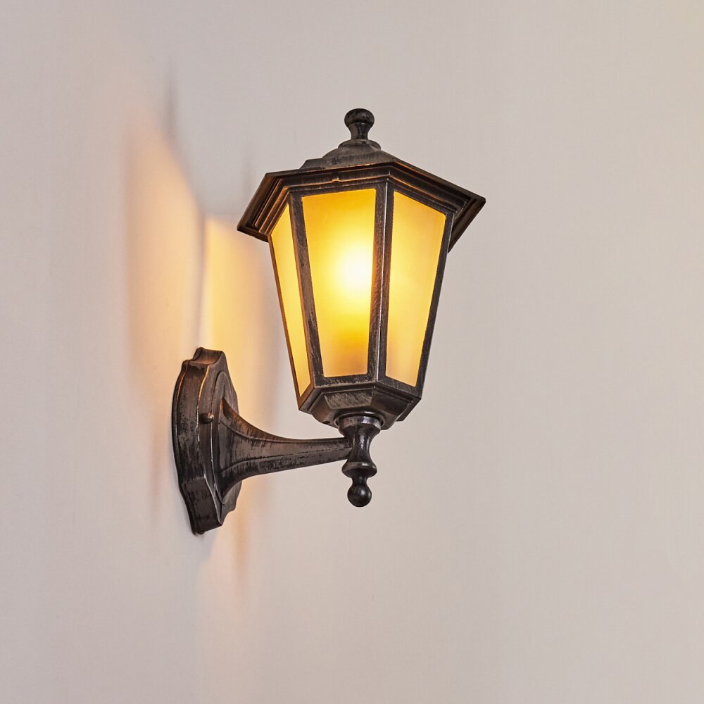 LORIA Outdoor Wall Light black, silver, 1-light source