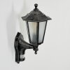 LORIA Outdoor Wall Light black, silver, 1-light source, Motion sensor