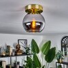 KOYOTO Ceiling Light - glass brass, black, 1-light source