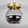 KOYOTO Ceiling Light - glass brass, black, 1-light source