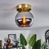 KOYOTO Ceiling Light - glass brass, black, 1-light source