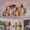 KOYOTO Ceiling Light - glass clear, Smoke-coloured, 4-light sources