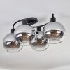 KOYOTO Ceiling Light - glass clear, Smoke-coloured, 4-light sources