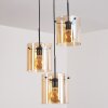 PARANE Pendant Light - glass Amber, 3-light sources