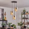 PARANE Pendant Light - glass Amber, 3-light sources