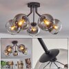 KOYOTO Ceiling Light - glass clear, Smoke-coloured, 5-light sources