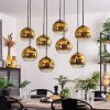 KOYOTO Pendant Light - glass gold, clear, 8-light sources