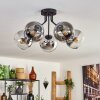 KOYOTO Ceiling Light - glass chrome, clear, Smoke-coloured, 5-light sources