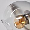 KOYOTO Ceiling Light - glass chrome, clear, Smoke-coloured, 5-light sources