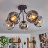 KOYOTO Ceiling Light - glass chrome, clear, Smoke-coloured, 5-light sources