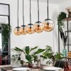 GASTOR Pendant Light - glass Amber, 5-light sources