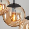 GASTOR Pendant Light - glass Amber, 5-light sources