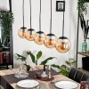 GASTOR Pendant Light - glass Amber, 5-light sources