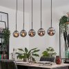 GASTOR Pendant Light - glass Smoke-coloured, 5-light sources