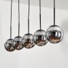 GASTOR Pendant Light - glass Smoke-coloured, 5-light sources