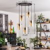 PARANE Pendant Light - glass Amber, clear, 5-light sources