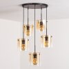 PARANE Pendant Light - glass Amber, clear, 5-light sources