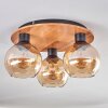 KOYOTO Ceiling Light - glass Ecru, black, 3-light sources