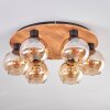 KOYOTO Ceiling Light - glass Ecru, black, 6-light sources