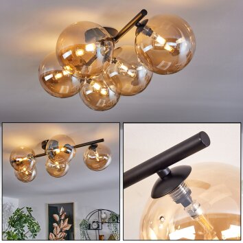 CHEHALIS Ceiling Light Amber, 5-light sources