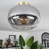 APEDO Ceiling Light - glass brass, black, 1-light source