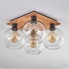 KOYOTO Ceiling Light - glass Ecru, black, 4-light sources