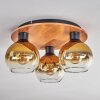 KOYOTO Ceiling Light - glass Ecru, black, 3-light sources