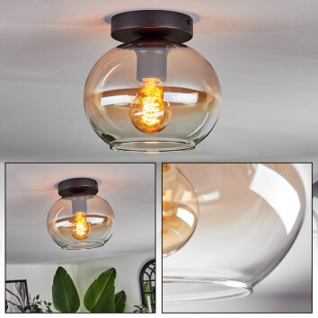 APEDO Ceiling Light - glass Amber, clear, 1-light source