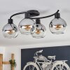 KOYOTO Ceiling Light - glass chrome, clear, Smoke-coloured, 4-light sources