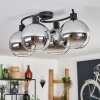 KOYOTO Ceiling Light - glass chrome, clear, Smoke-coloured, 4-light sources