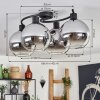 KOYOTO Ceiling Light - glass chrome, clear, Smoke-coloured, 4-light sources