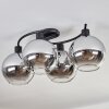 KOYOTO Ceiling Light - glass chrome, clear, Smoke-coloured, 4-light sources