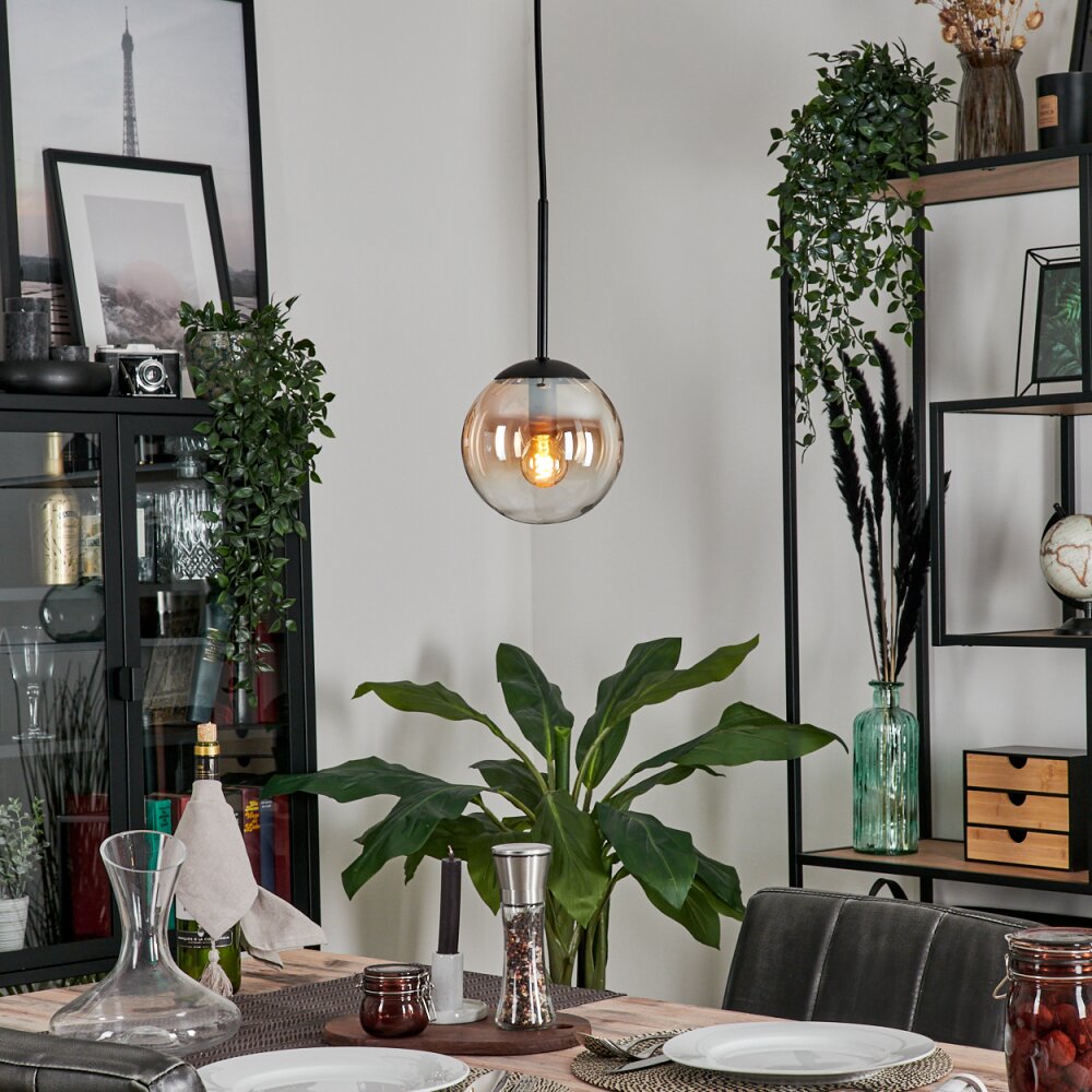GASTOR Pendant Light - glass Amber, clear, 1-light source