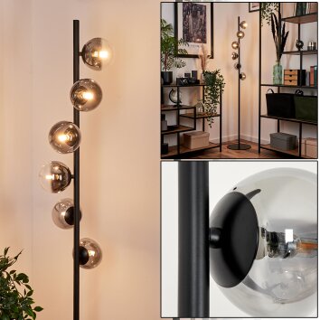 REMAISNIL Floor Lamp - glass black, 6-light sources