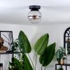 GASTOR Ceiling Light - glass chrome, clear, Smoke-coloured, 1-light source