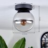 GASTOR Ceiling Light - glass chrome, clear, Smoke-coloured, 1-light source