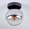 GASTOR Ceiling Light - glass chrome, clear, Smoke-coloured, 1-light source