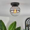 GASTOR Ceiling Light - glass chrome, clear, Smoke-coloured, 1-light source